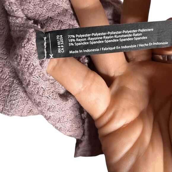 Out From Under UO mauve waffle knit thermal xs long sleeve top - Picture 5 of 9